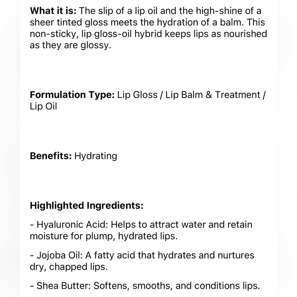 Saie Glossybounce High Shine Hydrating Lip Gloss Oil “Play”